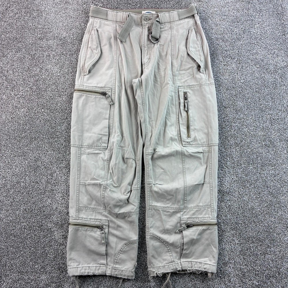 Vintage Y2K Old Navy Cargo Pants Men 31x30 Cotton Distressed Tactical Military